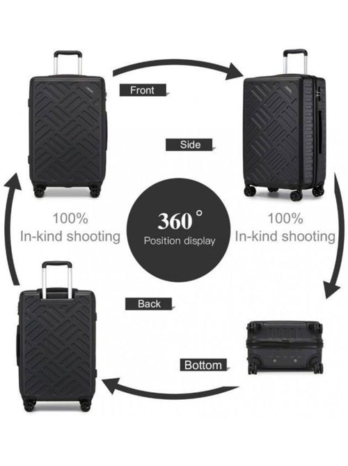 Set de 3 valises - 55/65/75 cm abs 4 roulettes serrure tsa - supercase - Kiabi Set de 3 valises - 55/65/75 cm abs 4 roulettes serrure tsa - supercase - Kiabi