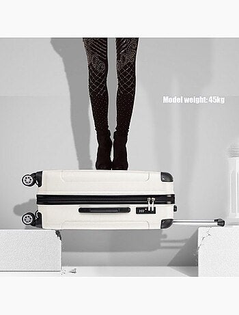 Set de 3 valises - 55/65/75 cm abs+pc 4 roulettes - kono