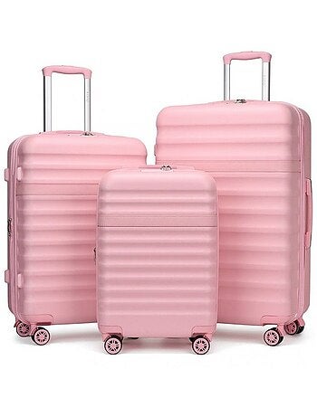 Set de 3 valises - 55/65/75 cm abs+pc 4 roulettes serrure tsa - kono