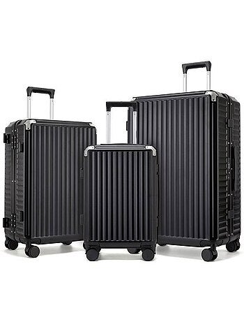 Set de 3 valises - 55/65/75 cm, rigide polycarbonate, 4 roues 360°, serrure tsa - kono