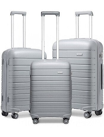 Set de 3 valises - 55/65/76 cm abs 4 roulettes serrure tsa - kono