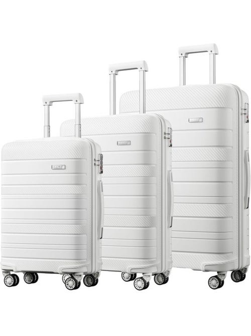 Set de 3 valises - 55/65/76 cm, rigide polypropylène (pp), 4 roues, serrure tsa - kono - Kiabi Set de 3 valises - 55/65/76 cm, rigide polypropylène (pp), 4 roues, serrure tsa - kono - Kiabi