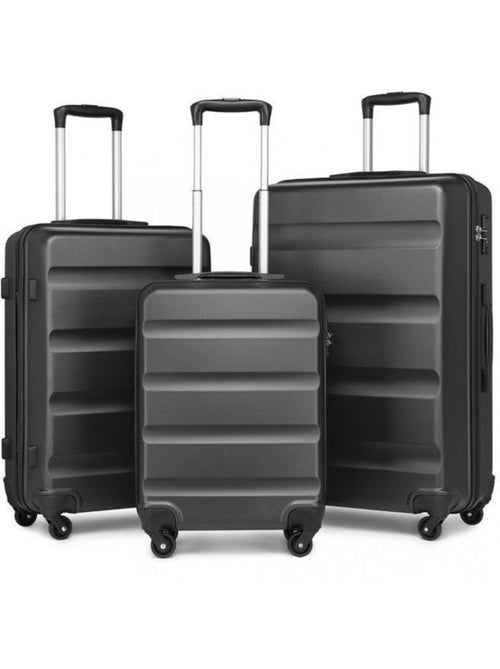 Set de 3 valises - 55/66/75 cm abs 4 roulettes serrure tsa - kono - Kiabi Set de 3 valises - 55/66/75 cm abs 4 roulettes serrure tsa - kono - Kiabi