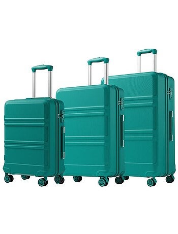 Set de 3 valises - 55/66/75 cm abs+pc 4 roulettes serrure tsa - kono