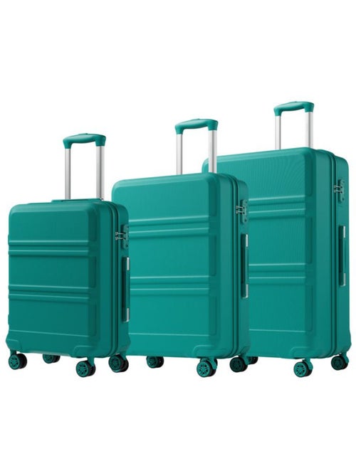 Set de 3 valises - 55/66/75 cm abs+pc 4 roulettes serrure tsa - kono - Kiabi