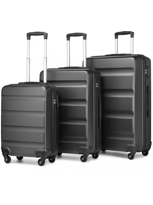 Set de 3 valises - 55/66/75 cm, rigide abs, 4 roues, serrure tsa - kono - Kiabi Set de 3 valises - 55/66/75 cm, rigide abs, 4 roues, serrure tsa - kono - Kiabi