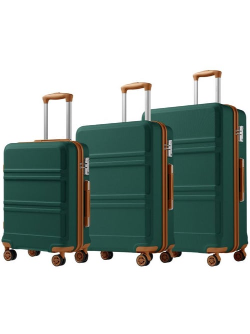 Set de 3 valises - 55/66/75 cm, rigide abs + pc, 4 roues 360°, serrure tsa - kono - Kiabi Set de 3 valises - 55/66/75 cm, rigide abs + pc, 4 roues 360°, serrure tsa - kono - Kiabi