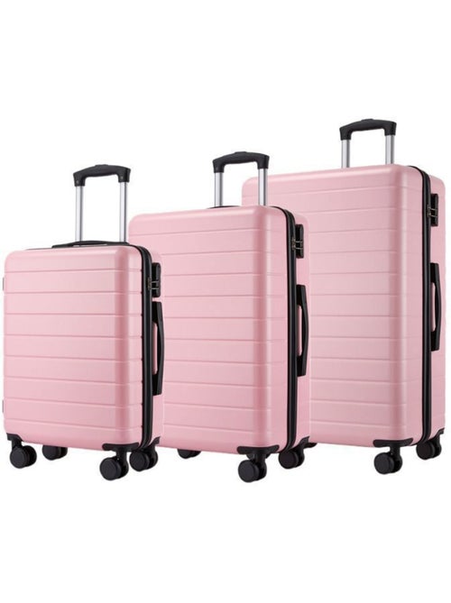 Set de 3 valises - 55/66/76 cm, rigide abs, 4 roues, serrure à code - kono - Kiabi Set de 3 valises - 55/66/76 cm, rigide abs, 4 roues, serrure à code - kono - Kiabi