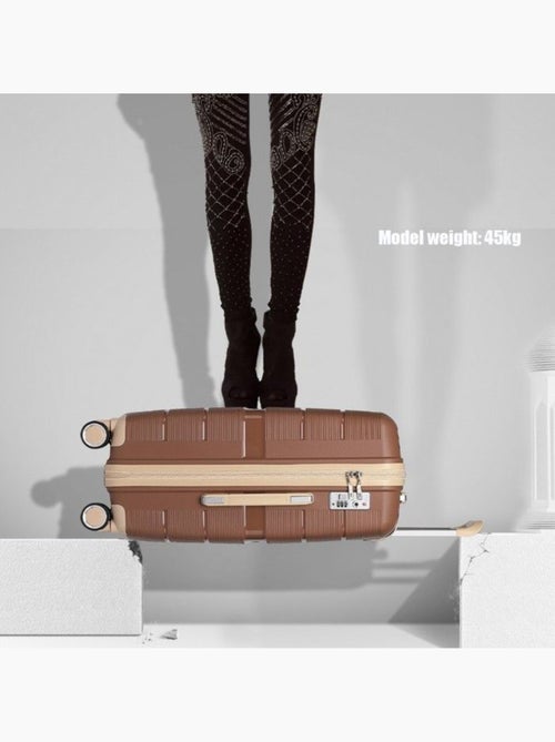 Set de 3 valises - 55/66/76 cm, rigide polypropylène (pp), 4 roues 360° - british traveller - Kiabi