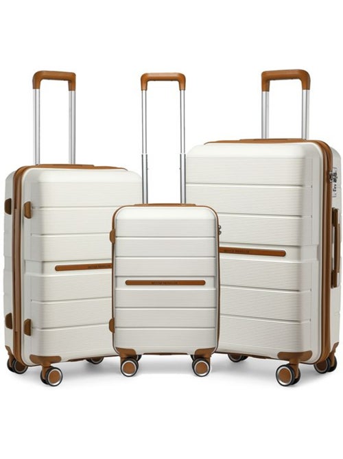 Set de 3 valises - 55/66/76 cm, rigide polypropylène (pp), 4 roues, serrure tsa - british traveller - Kiabi Set de 3 valises - 55/66/76 cm, rigide polypropylène (pp), 4 roues, serrure tsa - british traveller - Kiabi