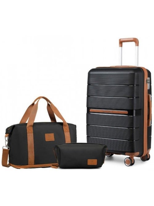 Set de 3 valises - 55x22x37 cm, rigide polypropylène (pp), 4 roues, serrure tsa - british traveller - Kiabi Set de 3 valises - 55x22x37 cm, rigide polypropylène (pp), 4 roues, serrure tsa - british traveller - Kiabi