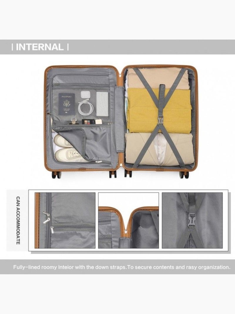 Set de 3 valises - 55x37x22 cm, polypropylène (pp), 4 roues 360° - british traveller Noir - Kiabi