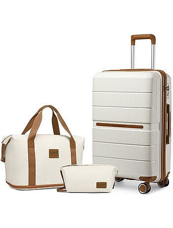 Set de 3 valises - 55x37x22 cm, rigide polypropylène (pp) - british traveller