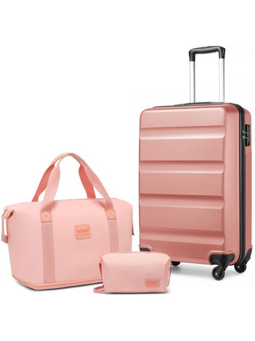 Set de 3 valises - 55x38x20 cm, rigide abs, 4 roues, serrure tsa - kono - Kiabi Set de 3 valises - 55x38x20 cm, rigide abs, 4 roues, serrure tsa - kono - Kiabi