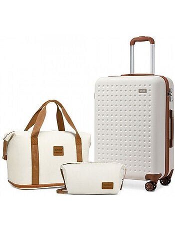 Set de 3 valises - 55x38x24 cm rigide - kono