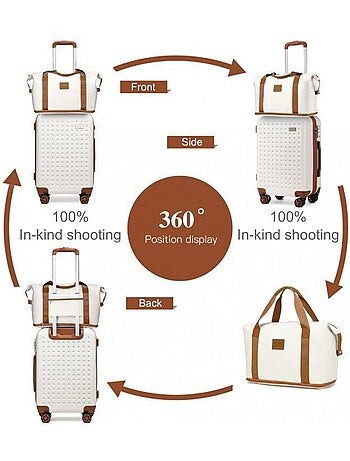Set de 3 valises - 55x38x24 cm rigide - kono