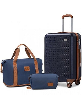 Set de 3 valises - 55x38x24 cm, rigide - kono