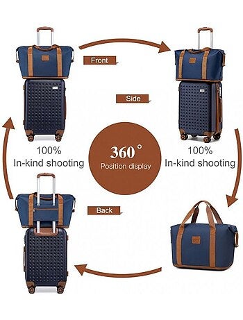 Set de 3 valises - 55x38x24 cm, rigide - kono