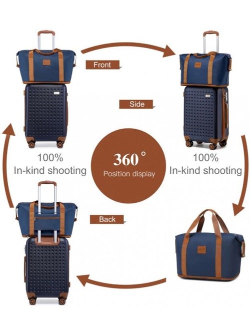 Set de 3 valises - 55x38x24 cm, rigide abs, 4 roues 360°, serrure tsa - kono - Kiabi Set de 3 valises - 55x38x24 cm, rigide abs, 4 roues 360°, serrure tsa - kono - Kiabi