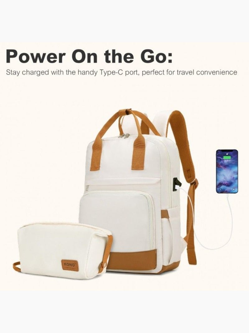 Set de 3 valises - 55x39x20 cm abs+pc 4 roulettes serrure tsa - kono Beige - Kiabi