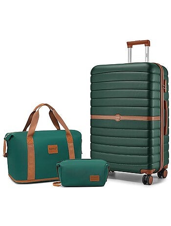 Set de 3 valises - 55x40x20 cm 4 roulettes - kono