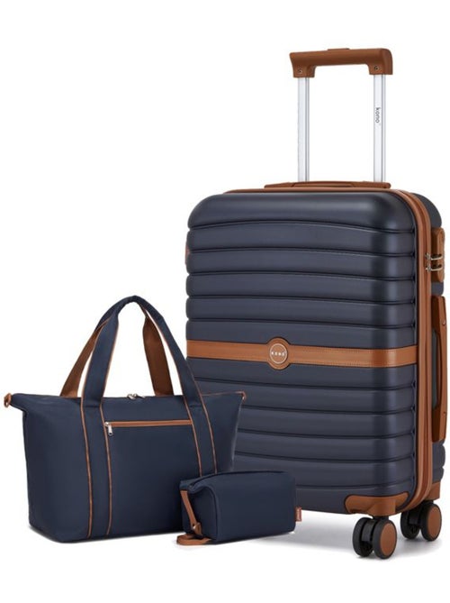Set de 3 valises - 55x40x20 cm, abs + pc, 4 roues - kono - Kiabi Set de 3 valises - 55x40x20 cm, abs + pc, 4 roues - kono - Kiabi