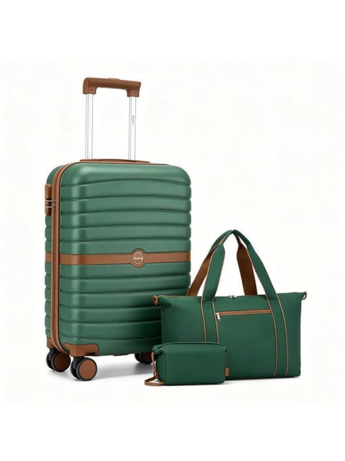 Set de 3 valises - 55x40x20 cm, abs + pc, 4 roues - kono - Kiabi Set de 3 valises - 55x40x20 cm, abs + pc, 4 roues - kono - Kiabi
