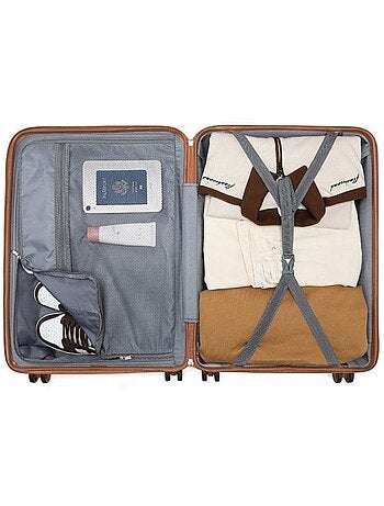 Set de 3 valises - 55x40x20 cm polypropylène serrure tsa - kono