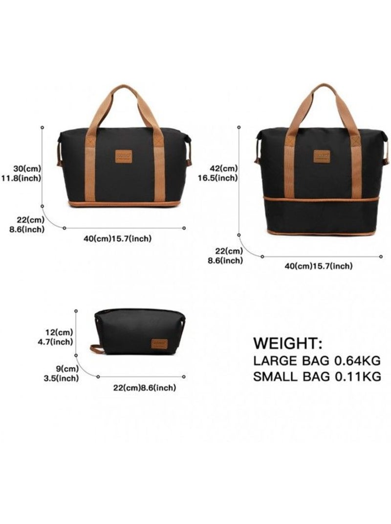 Set de 3 valises - 56x40x20 cm polypropylène 4 roulettes serrure tsa - kono Noir - Kiabi