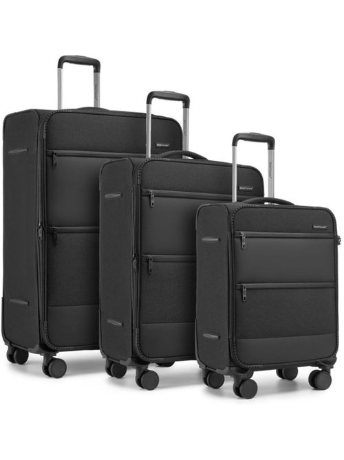 Set de 3 valises - 57.5/68.5/79.5 cm souple 4 roulettes serrure tsa - british traveller - Kiabi Set de 3 valises - 57.5/68.5/79.5 cm souple 4 roulettes serrure tsa - british traveller - Kiabi