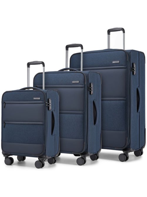 Set de 3 valises - 57/68/79 cm 4 roulettes serrure tsa - british traveller - Kiabi Set de 3 valises - 57/68/79 cm 4 roulettes serrure tsa - british traveller - Kiabi