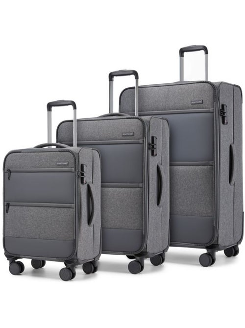 Set de 3 valises - 57/68/79 cm 4 roulettes serrure tsa - british traveller - Kiabi Set de 3 valises - 57/68/79 cm 4 roulettes serrure tsa - british traveller - Kiabi