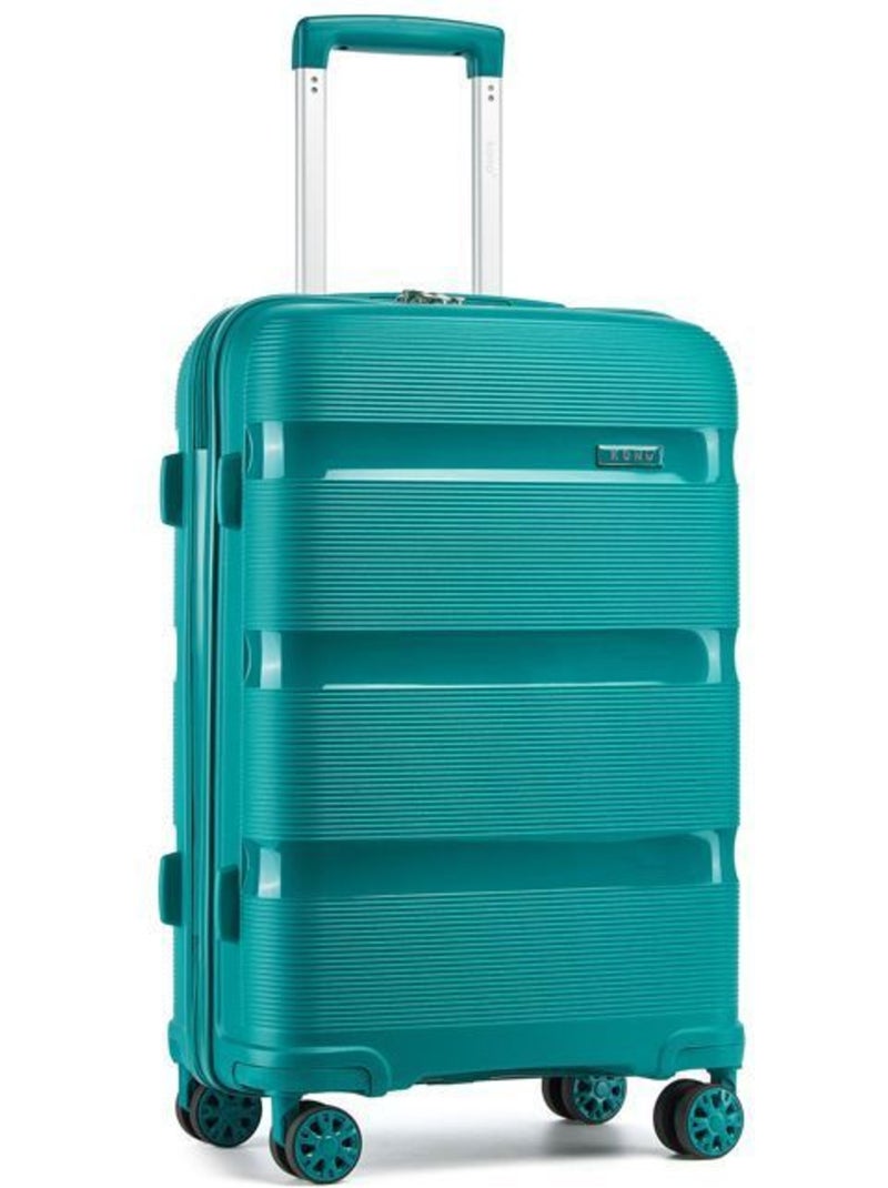 Set de 3 valises - 65x42.5x25 cm abs 4 roulettes serrure tsa - kono Bleu - Kiabi