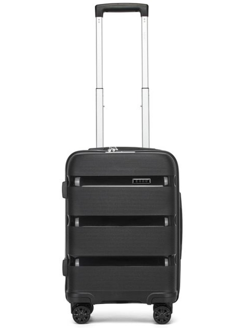 Set de 3 valises - 65x42.5x25 cm abs 4 roulettes serrure tsa - kono Noir - Kiabi