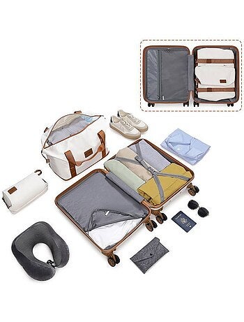 Set de 3 valises - 65x44x25.5 cm abs serrure tsa - kono
