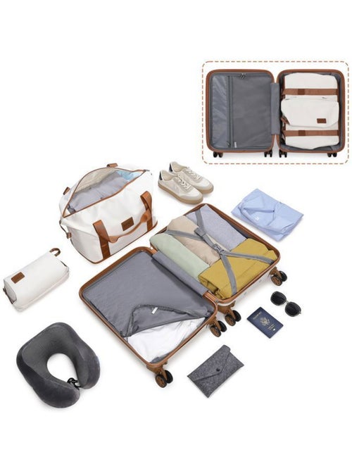 Set de 3 valises - 65x44x25.5 cm abs serrure tsa - kono - Kiabi Set de 3 valises - 65x44x25.5 cm abs serrure tsa - kono - Kiabi