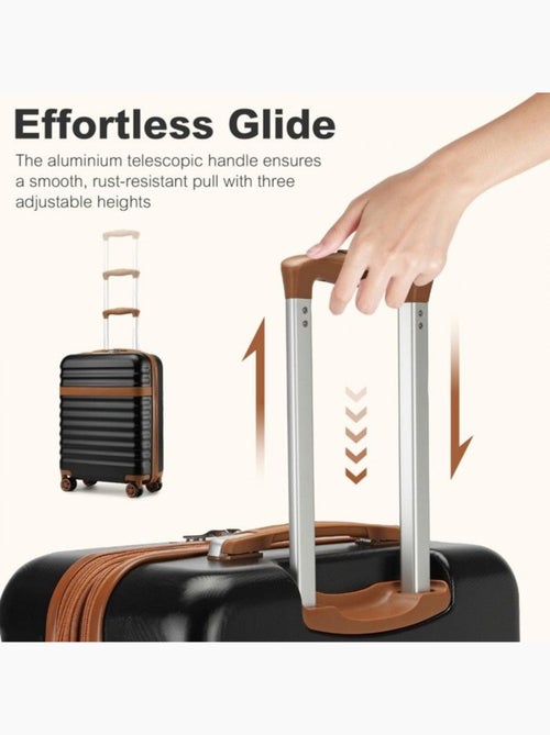 Set de 3 valises - 75x47.5x29.5 cm abs+pc 4 roulettes serrure tsa - kono - Kiabi Set de 3 valises - 75x47.5x29.5 cm abs+pc 4 roulettes serrure tsa - kono - Kiabi