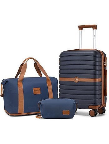 Set de 3 valises - 76.5x50.5x29 cm 4 roulettes - kono
