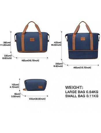 Set de 3 valises - 76.5x50.5x29 cm 4 roulettes - kono