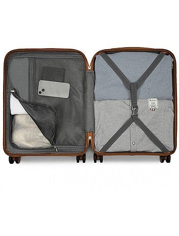 Set de 3 valises - abs 4 roulettes serrure tsa - kono