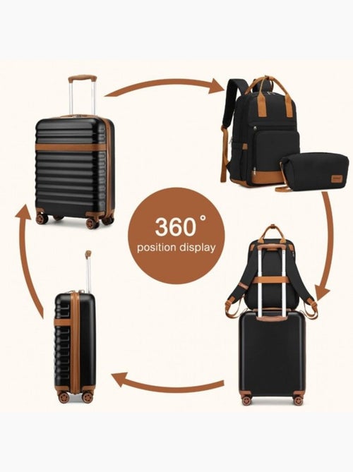 Set de 3 valises - abs 4 roulettes serrure tsa - kono - Kiabi Set de 3 valises - abs 4 roulettes serrure tsa - kono - Kiabi