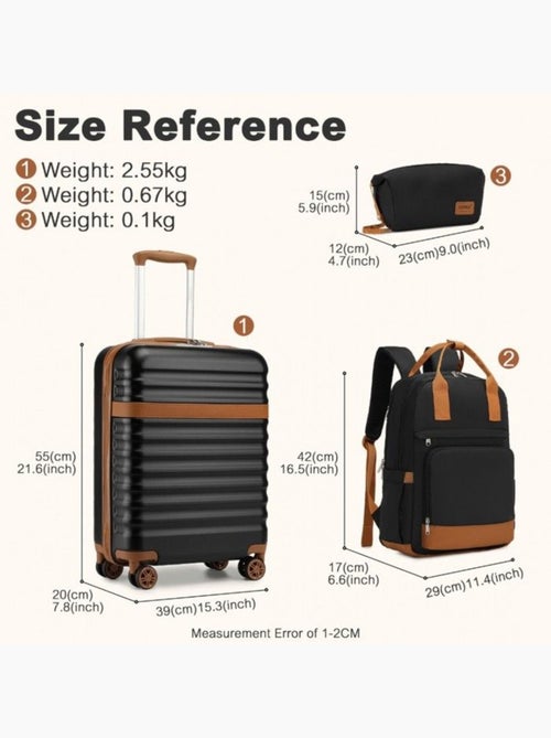 Set de 3 valises - abs 4 roulettes serrure tsa - kono - Kiabi Set de 3 valises - abs 4 roulettes serrure tsa - kono - Kiabi
