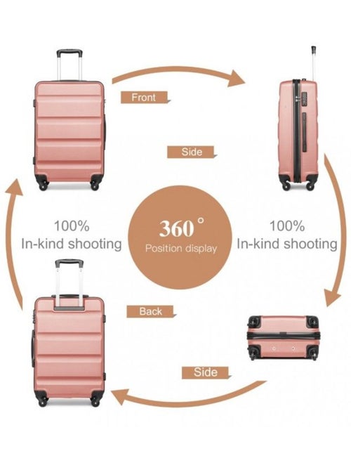 Set de 3 valises - abs, légère, 4 roulettes, serrure tsa - kono - Kiabi Set de 3 valises - abs, légère, 4 roulettes, serrure tsa - kono - Kiabi