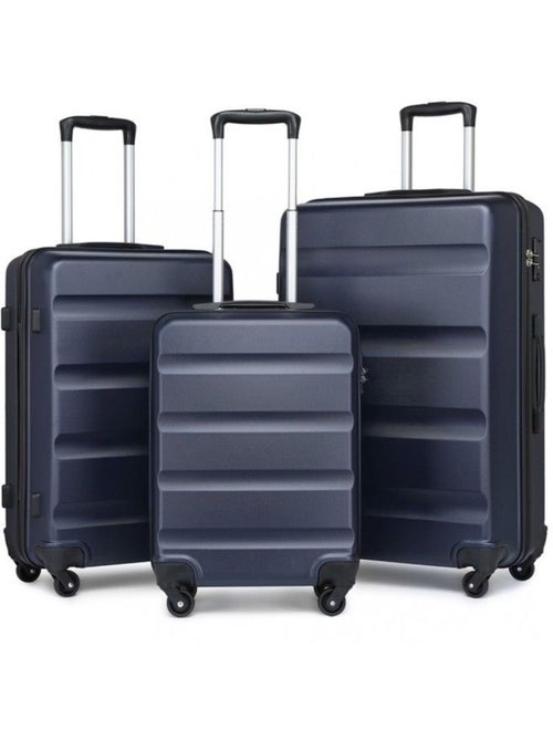 Set de 3 valises - rigide, abs, légère, 4 roulettes, serrure tsa - kono - Kiabi Set de 3 valises - rigide, abs, légère, 4 roulettes, serrure tsa - kono - Kiabi