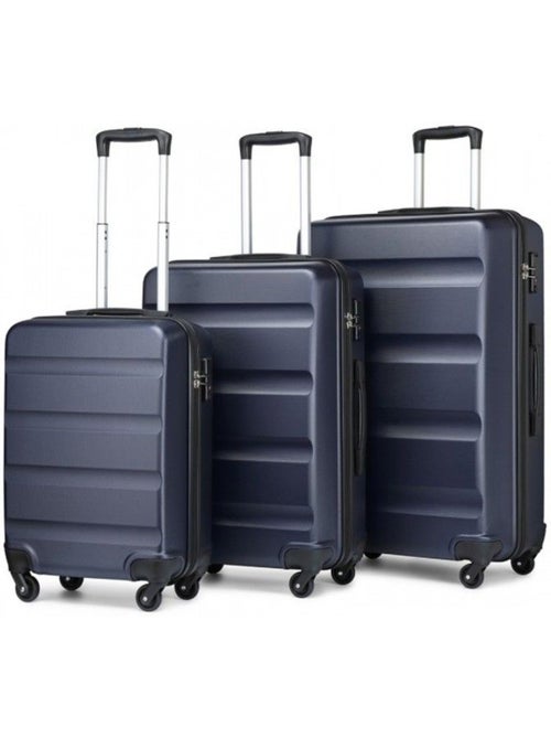 Set de 3 valises - rigide, abs, légère, 4 roulettes, serrure tsa - kono - Kiabi Set de 3 valises - rigide, abs, légère, 4 roulettes, serrure tsa - kono - Kiabi