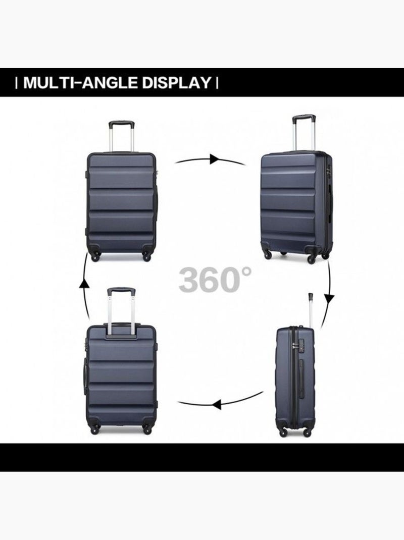 Set de 3 valises - rigide, abs, légère, 4 roulettes, serrure tsa - kono Blanc - Kiabi