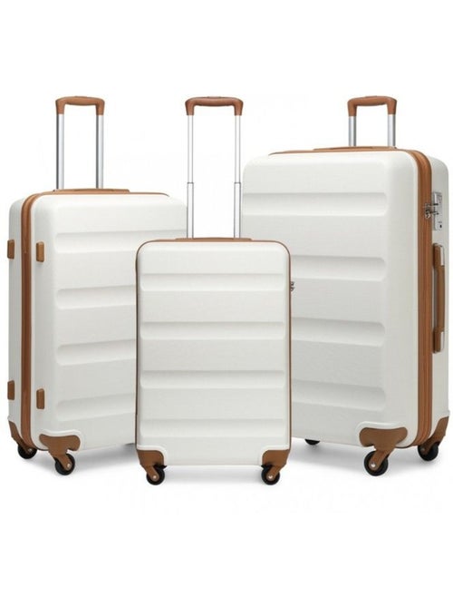 Set de 3 valises - rigide, abs, légère, 4 roulettes, serrure tsa - kono - Kiabi Set de 3 valises - rigide, abs, légère, 4 roulettes, serrure tsa - kono - Kiabi