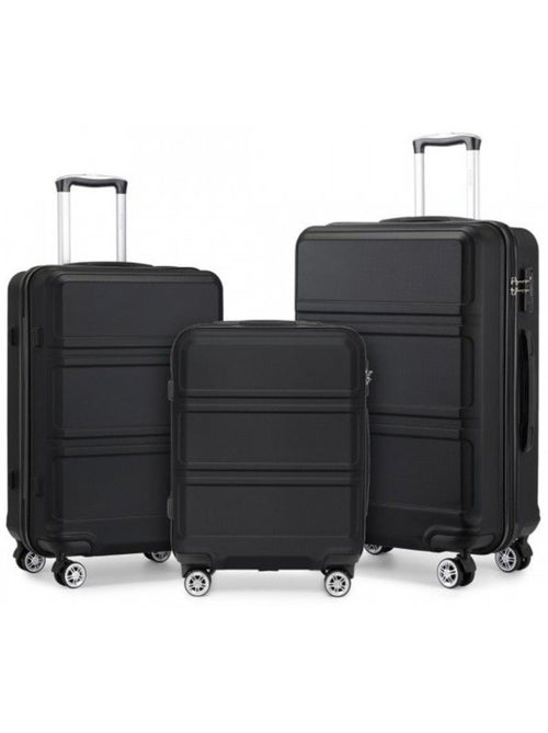 Set de 3 valises - rigide, abs, légère, 4 roulettes, serrure tsa - kono - Kiabi Set de 3 valises - rigide, abs, légère, 4 roulettes, serrure tsa - kono - Kiabi