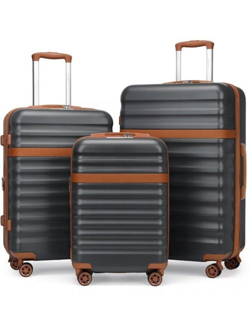 Set de 3 valises - rigide abs + pc, extensible, 4 roues 360°, serrure tsa - kono - Kiabi Set de 3 valises - rigide abs + pc, extensible, 4 roues 360°, serrure tsa - kono - Kiabi