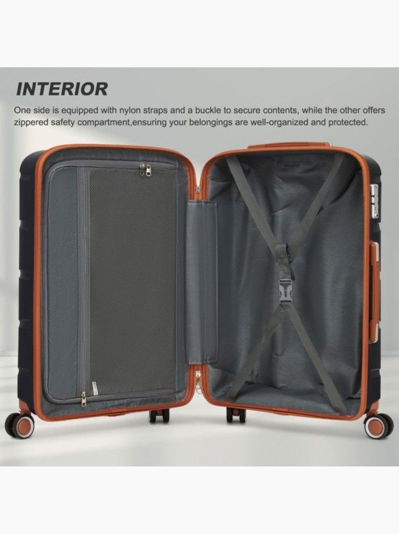 Set de 3 valises - rigide, polypropylène, légère, 4 roulettes - kono Noir - Kiabi